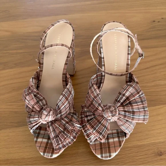 Loeffler Randall Natalia Platform, plaid, size 8 - Picture 3 of 5